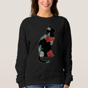 Sweatshirt Juste Une Fille Qui Aime Les Chats Fleur Floral Fe