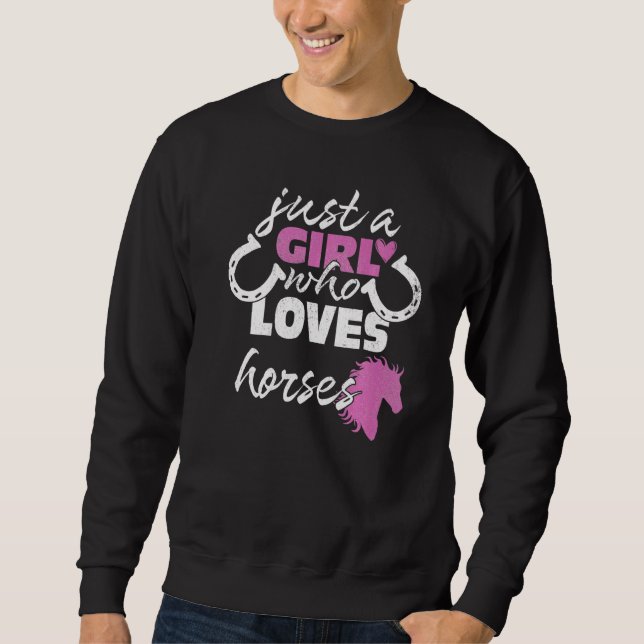 Sweatshirt Juste Une Fille Qui Aime Les Chevaux cavalier Chev (Devant)
