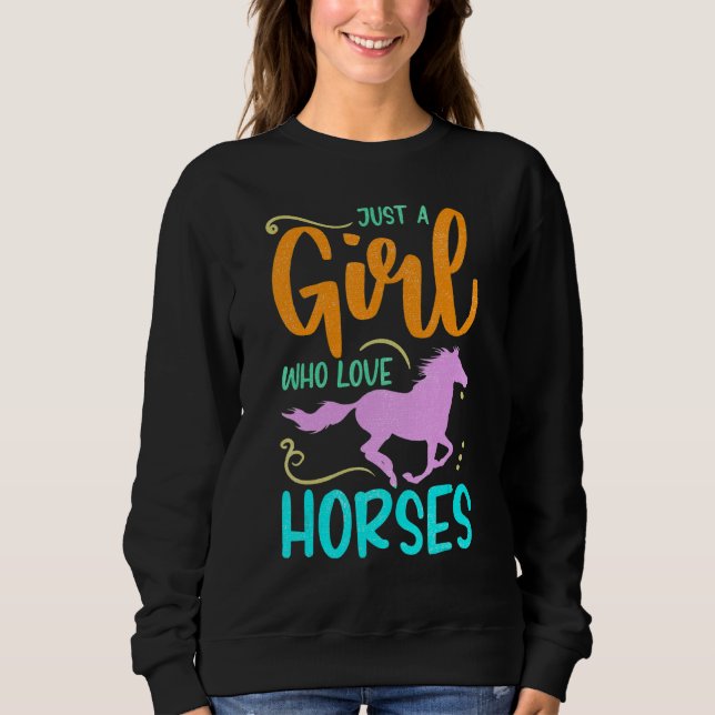 Sweatshirt Juste Une Fille Qui Aime Les Chevaux cavalier Chev (Devant)