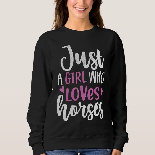 Sweatshirt Juste Une Fille Qui Aime Les Chevaux cavalier Chev (Devant)