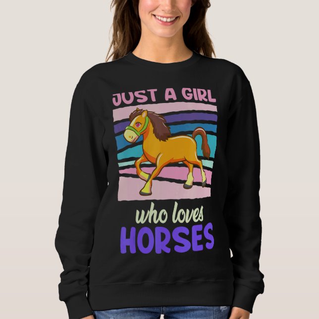 Sweatshirt Juste Une Fille Qui Aime Les Chevaux cavaliers Che (Devant)