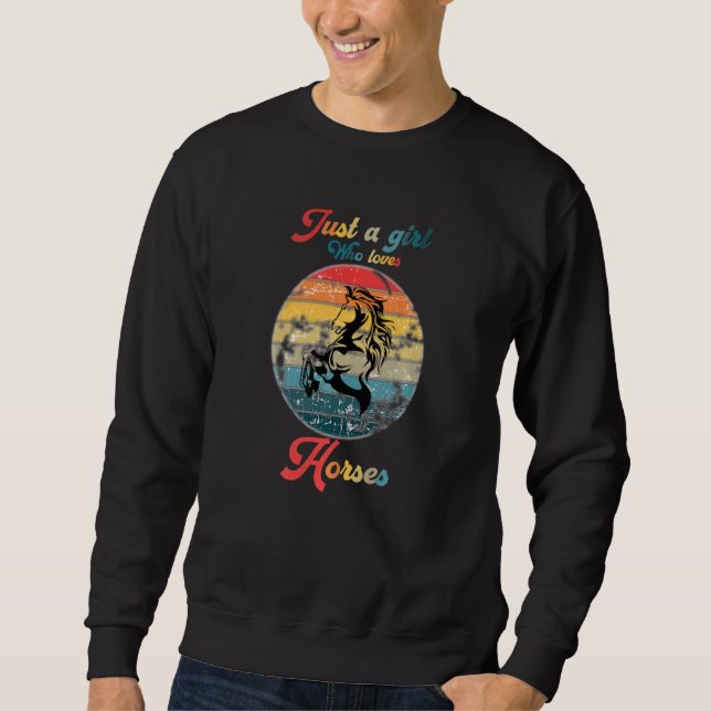 Sweatshirt Juste Une Fille Qui Aime Les Chevaux Cheval Équita (Devant)