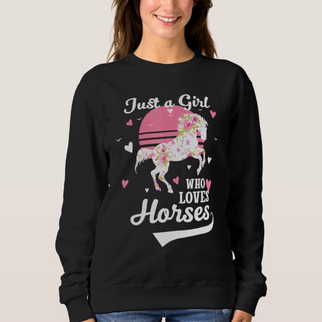 Sweatshirt Juste Une Fille Qui Aime Les Chevaux Le Cheval Che (Devant)