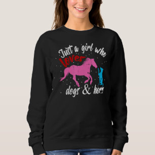 Sweatshirt Juste Une Fille Qui Aime Les Chiens Et Les Chevaux