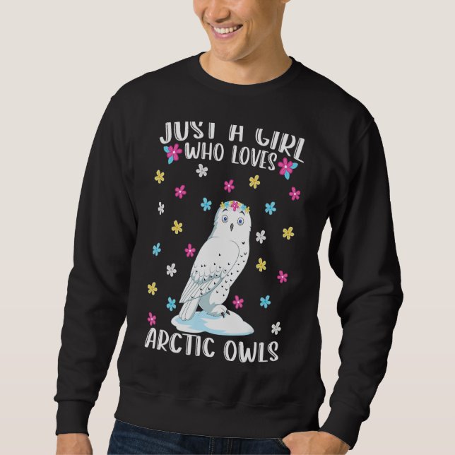 Sweatshirt Juste Une Fille Qui Aime Les Chouettes De L'Arctiq (Devant)