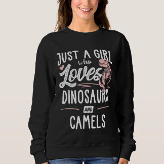Sweatshirt Juste Une Fille Qui Aime Les Dinosaures Et Les Cam