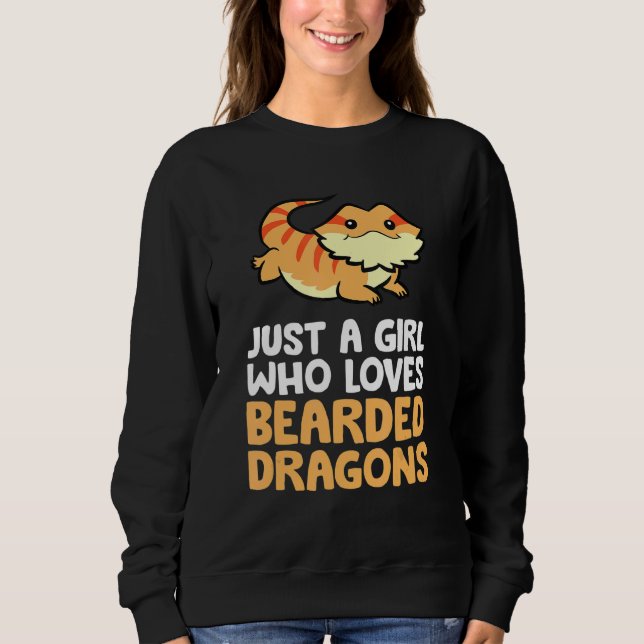 Sweatshirt Juste Une Fille Qui Aime Les Dragons Portés Reptil (Devant)