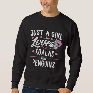 Sweatshirt Juste Une Fille Qui Aime Les Femmes Koalas Et Peng