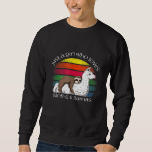 Sweatshirt Juste Une Fille Qui Aime Les Fentes Et Les Llamas