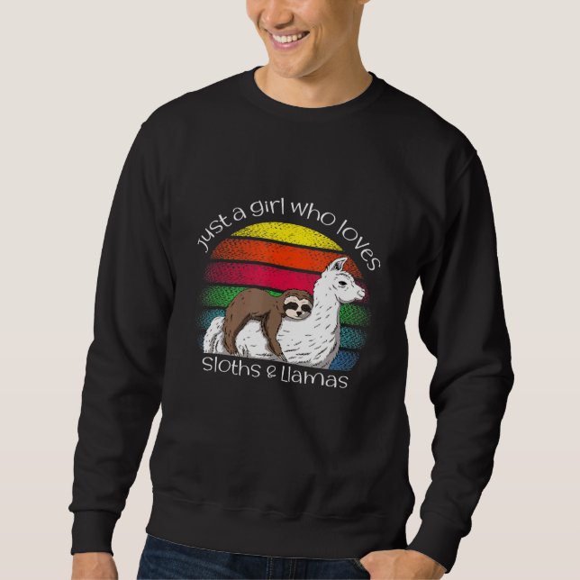 Sweatshirt Juste Une Fille Qui Aime Les Fentes Et Les Llamas  (Devant)