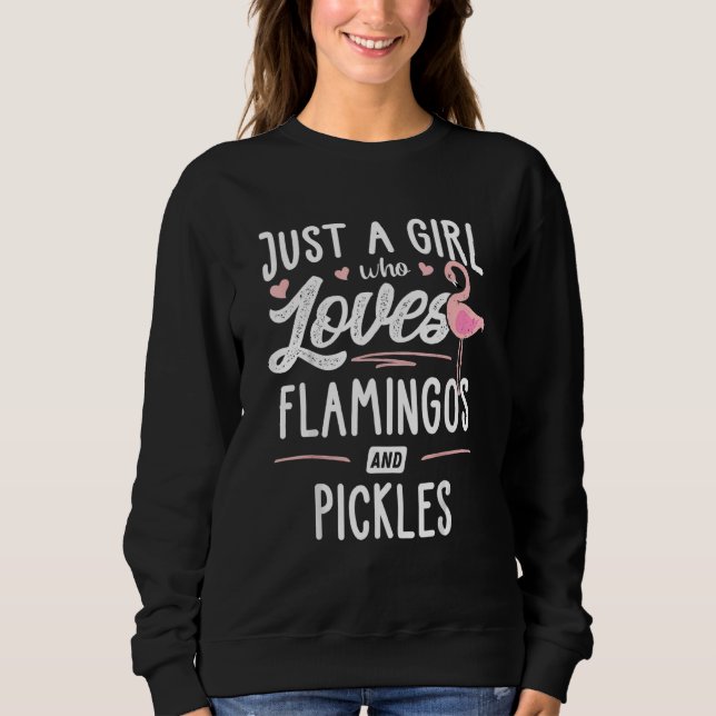 Sweatshirt Juste Une Fille Qui Aime Les Flamants roses Et Pic (Devant)