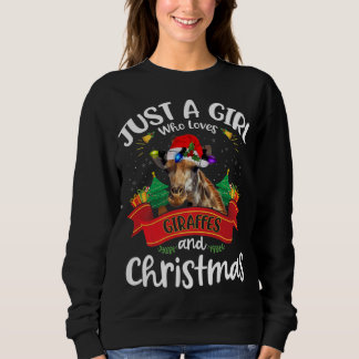 Sweatshirt Juste une fille qui aime les girafes et Noël Père