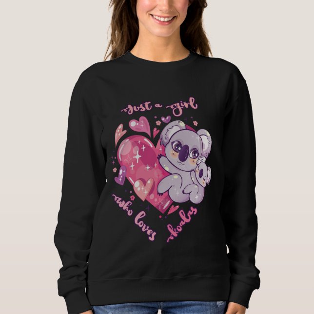 Sweatshirt Juste Une Fille Qui Aime Les Koalas (Devant)