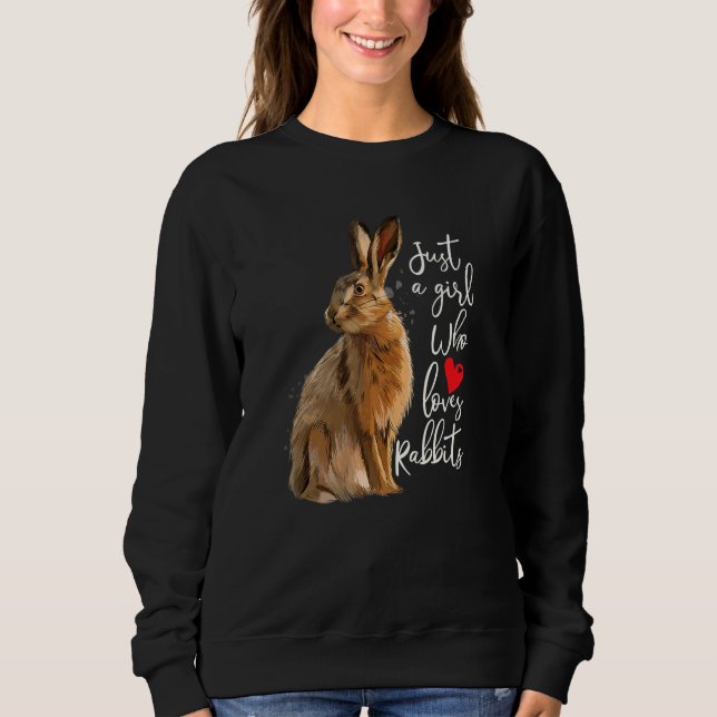 Sweatshirt Juste Une Fille Qui Aime Les Lapins Lapins Femmes  (Devant)