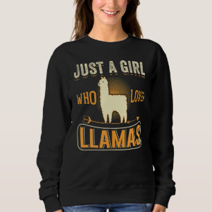 Sweatshirt Juste Une Fille Qui Aime Les Llamas Drôle Llama