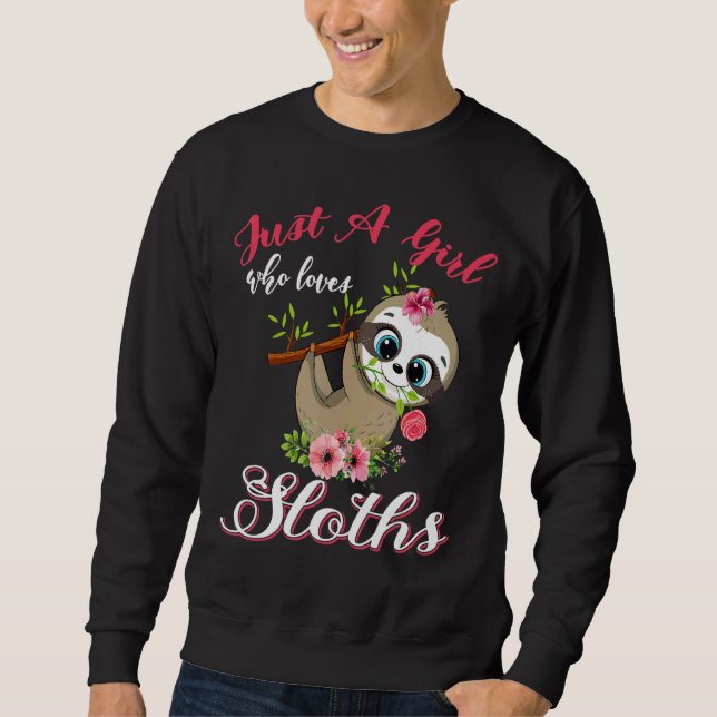Sweatshirt Juste Une Fille Qui Aime Les Machines À Sous Fleur (Devant)