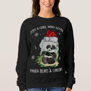 Sweatshirt Juste Une Fille Qui Aime Les Pandas Et Noël