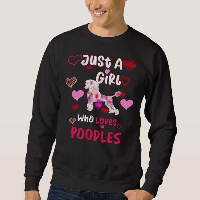 Sweatshirt Juste Une Fille Qui Aime Les Poodles Poodles Cadea (Devant)