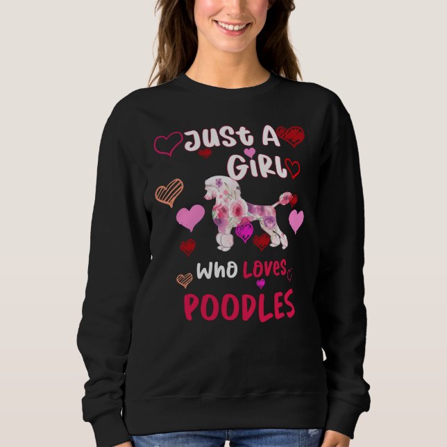 Sweatshirt Juste Une Fille Qui Aime Les Poodles Poodles Cadea (Devant)