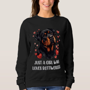 Sweatshirt Juste une fille qui aime les Rottweilers - Funny R