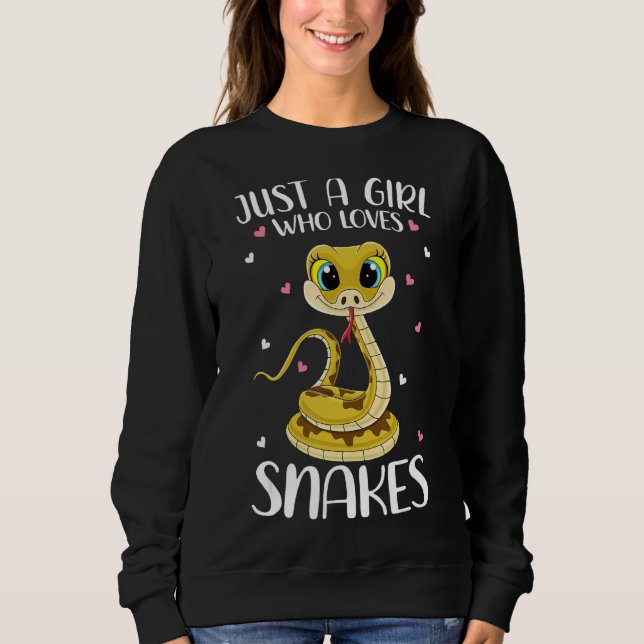 Sweatshirt Juste Une Fille Qui Aime Les Serpents Pour Les Fem (Devant)