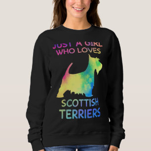 Sweatshirt Juste une fille qui aime les Terriers écossais pro