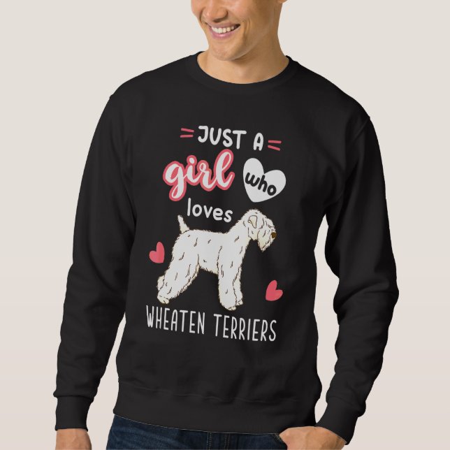 Sweatshirt Juste Une Fille Qui Aime Les Terriers Rougis (Devant)