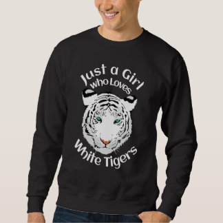 Sweatshirt Juste une fille qui aime les tigres - Tigres blanc