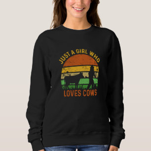 Sweatshirt Juste Une Fille Qui Aime Les Vaches Mignonne Desig