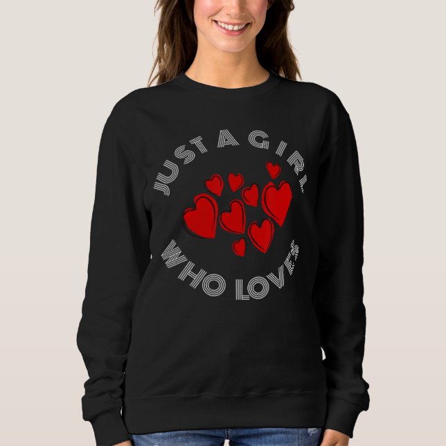 Sweatshirt Juste Une Fille Qui Aime Mère Fille Affection Ap (Devant)