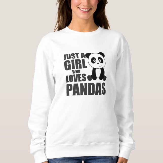 Sweatshirt Juste Une Fille Qui Aime Pandas Mignonnes Animaux  (Devant)