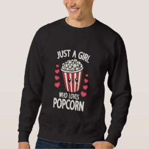 Sweatshirt Juste une fille qui aime Popcorn Cinema Snack pour