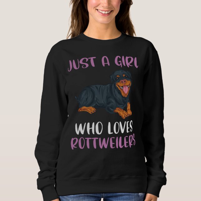 Sweatshirt Juste une fille qui aime Rottweilers Rottie Mama C (Devant)