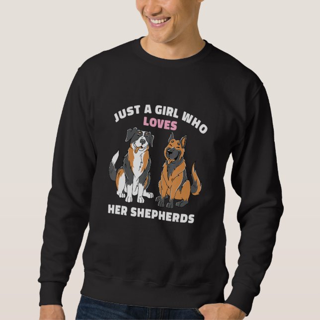 Sweatshirt Juste Une Fille Qui Aime Ses Bergers Aussie Austra (Devant)