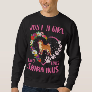Sweatshirt Juste une fille qui aime Shiba Inus 1