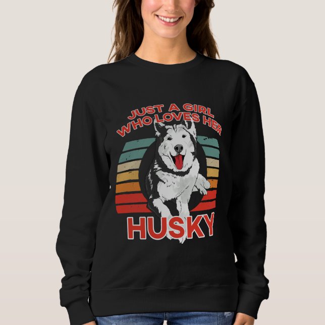Sweatshirt Juste Une Fille Qui Aime Son Épouse Fabriquée (Devant)
