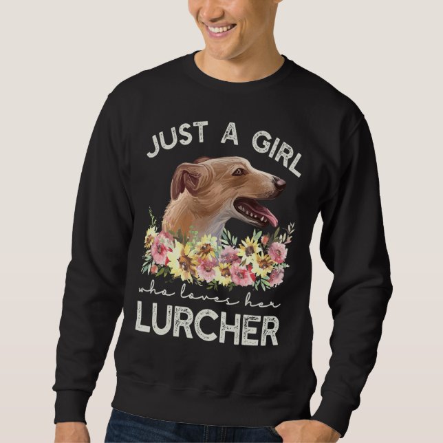 Sweatshirt Juste Une Fille Qui Aime Son Lurcher (Devant)