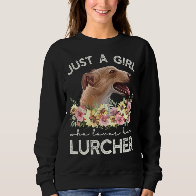 Sweatshirt Juste Une Fille Qui Aime Son Lurcher (Devant)