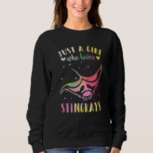 Sweatshirt Juste Une Fille Qui Aime Stingrays Aquarelle Sting
