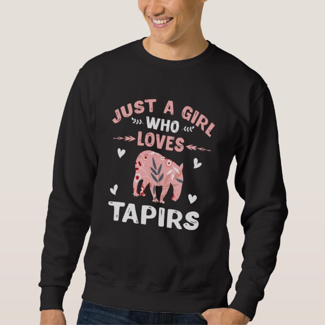 Sweatshirt Juste Une Fille Qui Aime Tapirs Tapir Lover (Devant)