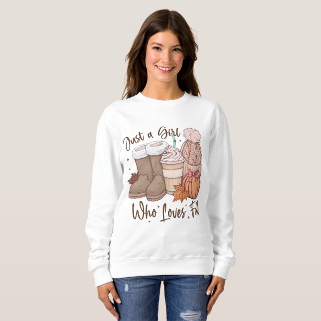 Sweatshirt Juste une fille qui aime tomber (Devant entier)