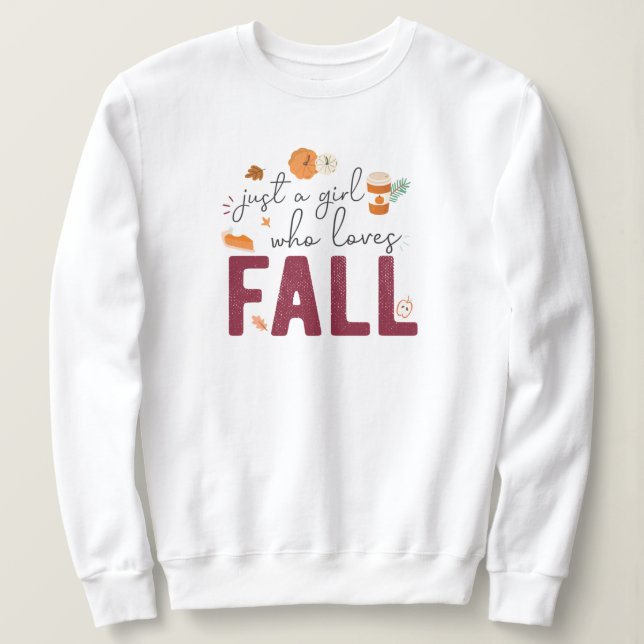 Sweatshirt Juste une fille qui aime tomber (Design devant)