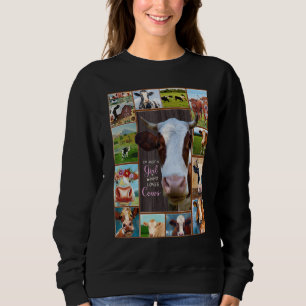 Sweatshirt Juste Une Fille Qui Aime Vache Costume De Vache Mi