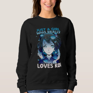 Sweatshirt Juste Une Fille Qui Aime Vraiment Koi Fish Yin Et 