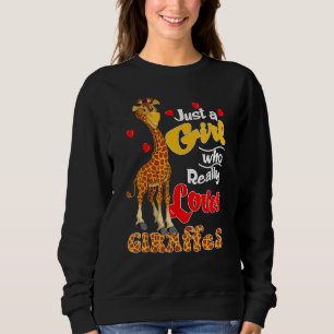Sweatshirt Juste une fille qui aime vraiment les girafes enfa
