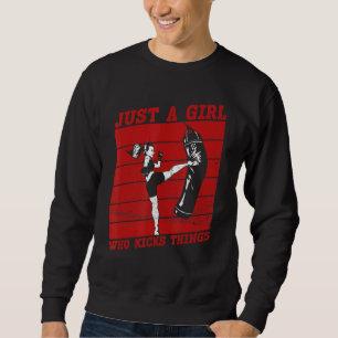 Sweatshirt Juste Une Fille Qui Lance Les Choses Matériel Arts