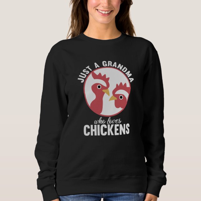 Sweatshirt Juste Une Grand-Mère Qui Aime Les Poulets Mignons  (Devant)