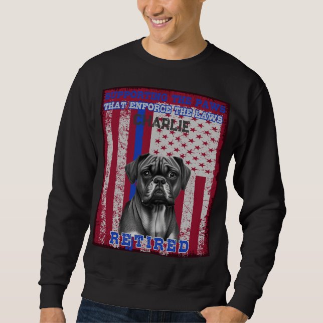 Sweatshirt K-9 Vétérinaire Boxer Travailler Chien Personnalis (Devant)