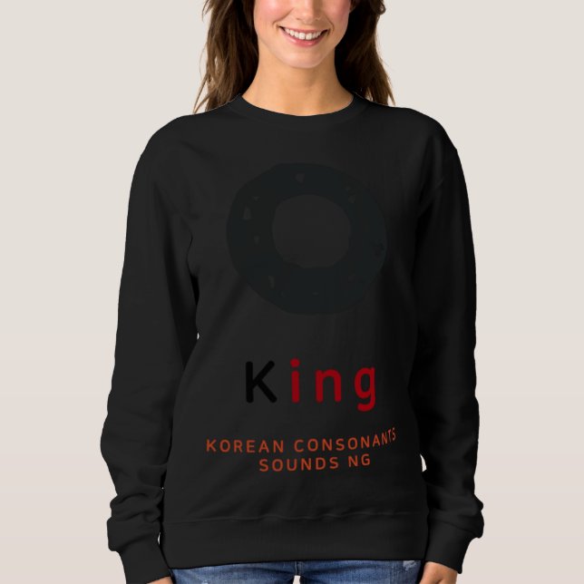 Sweatshirt K culture Korean alphabet Hangul Consonant   14 (Devant)