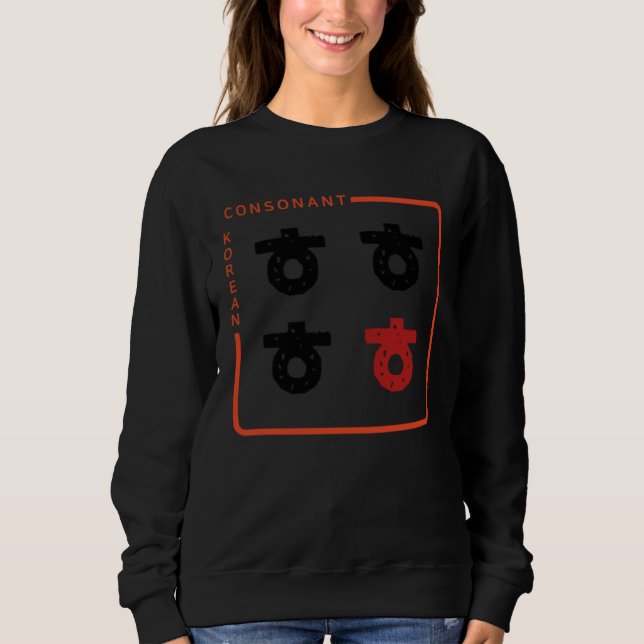 Sweatshirt K culture Korean alphabet Hangul Consonant   30 (Devant)